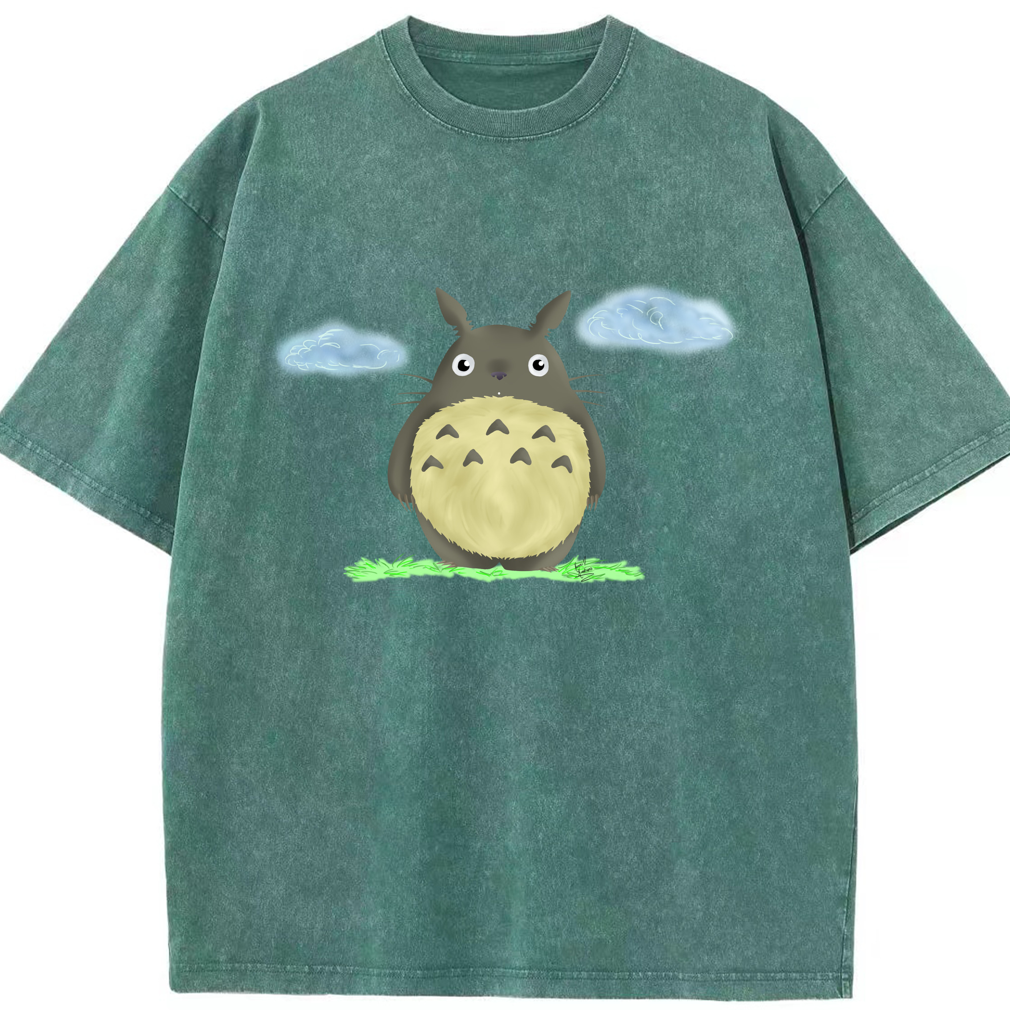 （画像用） となりのトトロ 草壁メイ 草壁サツキ My Neighbor Totoro Satsuki Kusakabe Mei Kusakabe 綿100% ヴィンテージ風 半袖Tシャツ（フロントプリント）